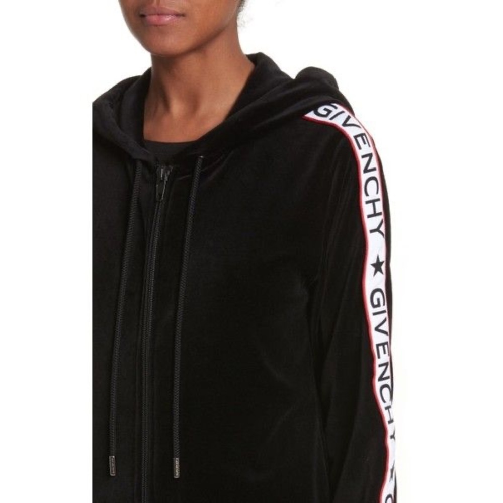 Givenchy | Velour Zip Up Sweater